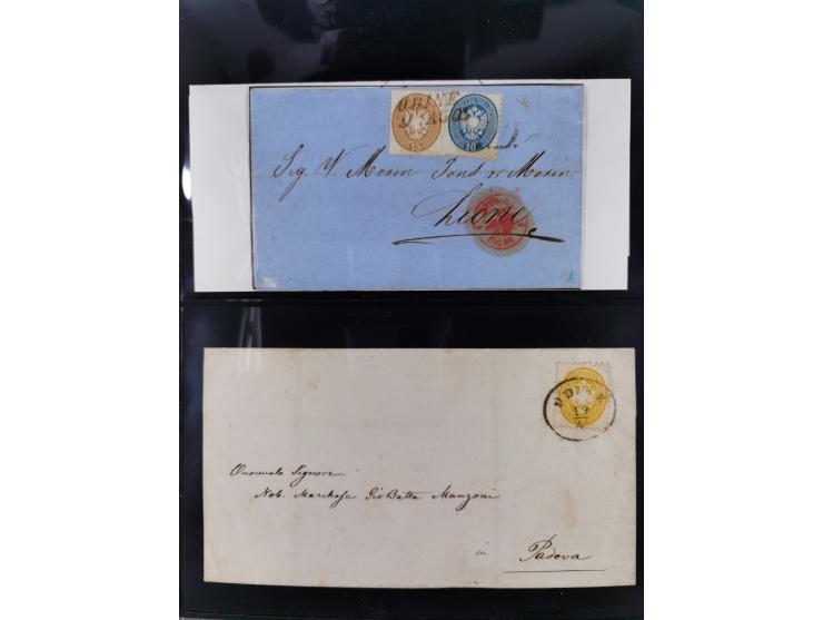 1850/64, rund 170 Briefe, Postscheine und einige Briefteile, dabei viele seltene Stempel, Farb- und Mehrfachfrankaturen, Eins