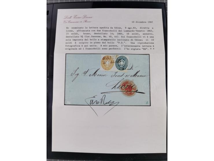 1850/64, rund 170 Briefe, Postscheine und einige Briefteile, dabei viele seltene Stempel, Farb- und Mehrfachfrankaturen, Eins