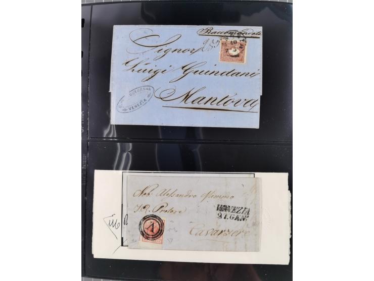 1850/64, rund 170 Briefe, Postscheine und einige Briefteile, dabei viele seltene Stempel, Farb- und Mehrfachfrankaturen, Eins