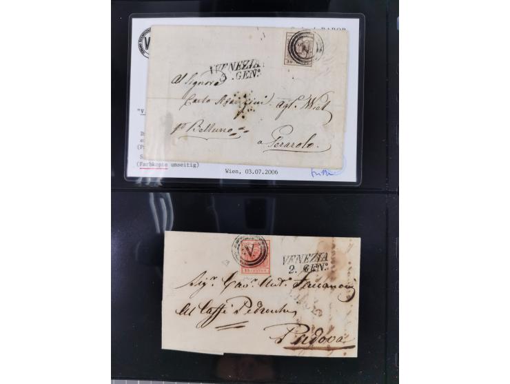 1850/64, rund 170 Briefe, Postscheine und einige Briefteile, dabei viele seltene Stempel, Farb- und Mehrfachfrankaturen, Eins