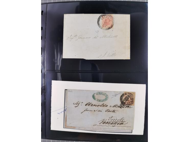 1850/64, rund 170 Briefe, Postscheine und einige Briefteile, dabei viele seltene Stempel, Farb- und Mehrfachfrankaturen, Eins