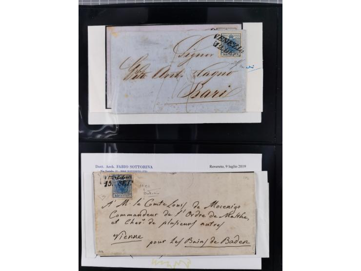 1850/64, rund 170 Briefe, Postscheine und einige Briefteile, dabei viele seltene Stempel, Farb- und Mehrfachfrankaturen, Eins
