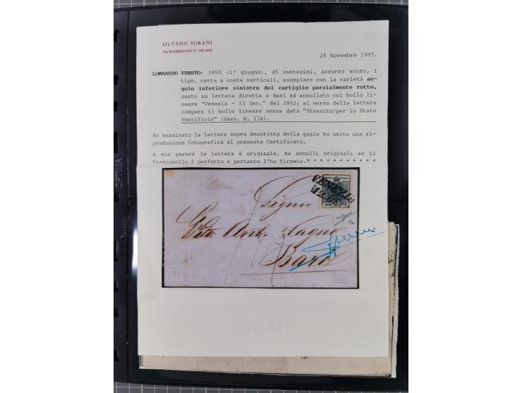 1850/64, rund 170 Briefe, Postscheine und einige Briefteile, dabei viele seltene Stempel, Farb- und Mehrfachfrankaturen, Eins