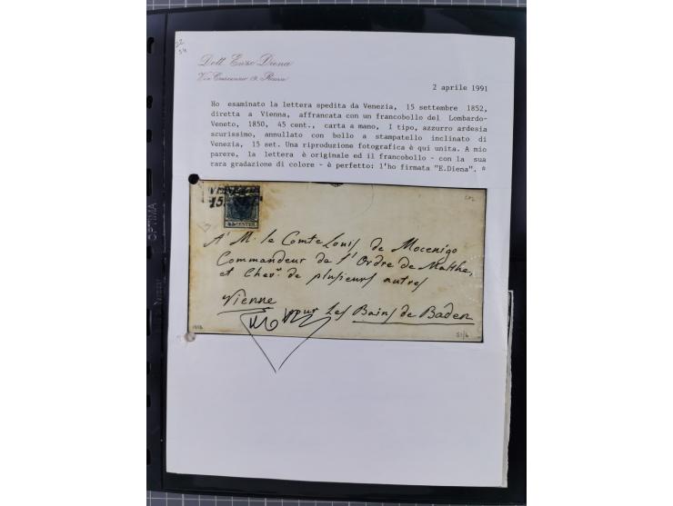 1850/64, rund 170 Briefe, Postscheine und einige Briefteile, dabei viele seltene Stempel, Farb- und Mehrfachfrankaturen, Eins