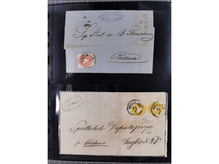 1850/64, rund 170 Briefe, Postscheine und einige Briefteile, dabei viele seltene Stempel, Farb- und Mehrfachfrankaturen, Eins