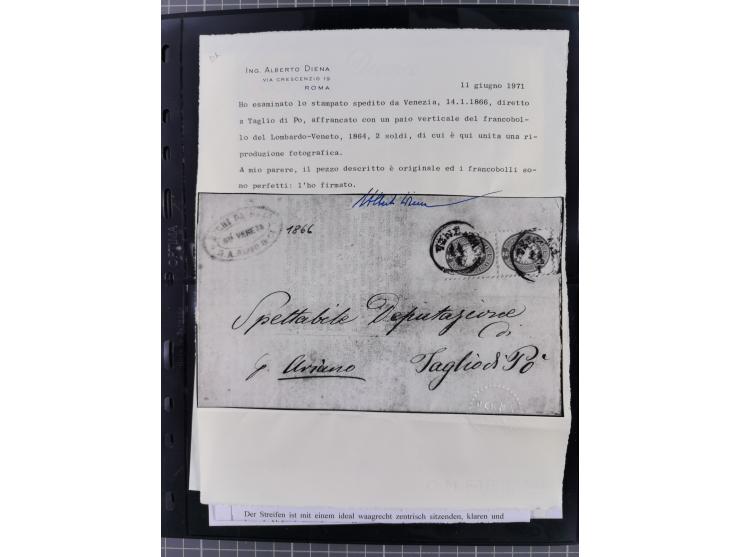 1850/64, rund 170 Briefe, Postscheine und einige Briefteile, dabei viele seltene Stempel, Farb- und Mehrfachfrankaturen, Eins