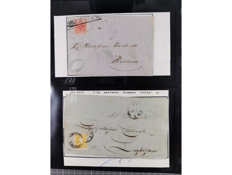 1850/64, rund 170 Briefe, Postscheine und einige Briefteile, dabei viele seltene Stempel, Farb- und Mehrfachfrankaturen, Eins