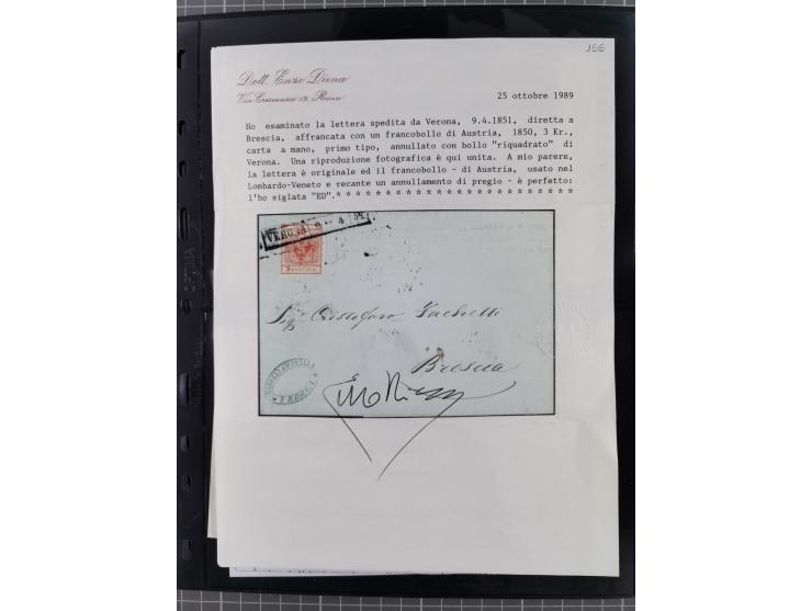 1850/64, rund 170 Briefe, Postscheine und einige Briefteile, dabei viele seltene Stempel, Farb- und Mehrfachfrankaturen, Eins