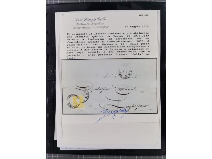 1850/64, rund 170 Briefe, Postscheine und einige Briefteile, dabei viele seltene Stempel, Farb- und Mehrfachfrankaturen, Eins