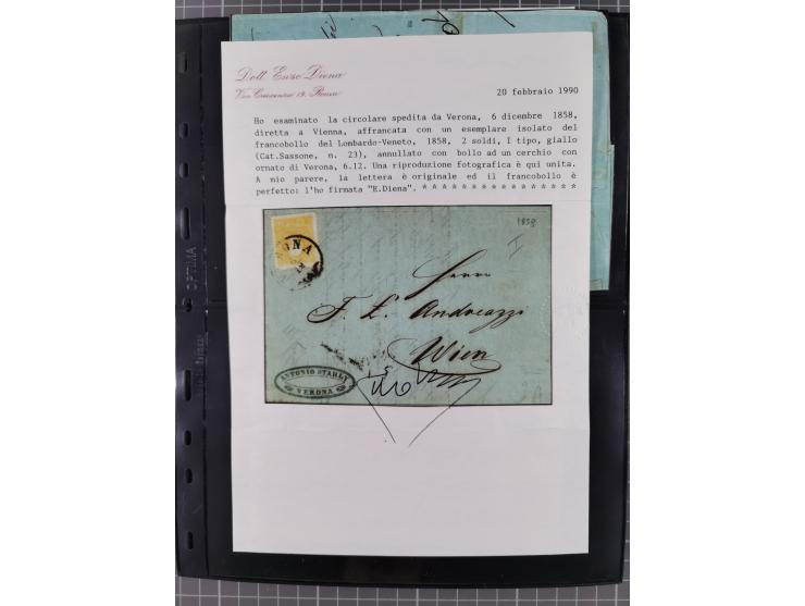 1850/64, rund 170 Briefe, Postscheine und einige Briefteile, dabei viele seltene Stempel, Farb- und Mehrfachfrankaturen, Eins