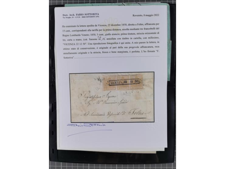 1850/64, rund 170 Briefe, Postscheine und einige Briefteile, dabei viele seltene Stempel, Farb- und Mehrfachfrankaturen, Eins