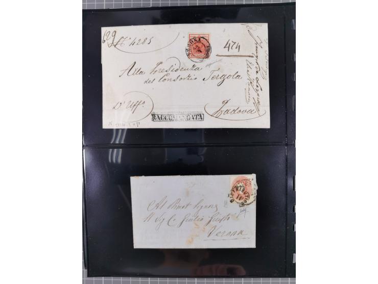 1850/64, rund 170 Briefe, Postscheine und einige Briefteile, dabei viele seltene Stempel, Farb- und Mehrfachfrankaturen, Eins