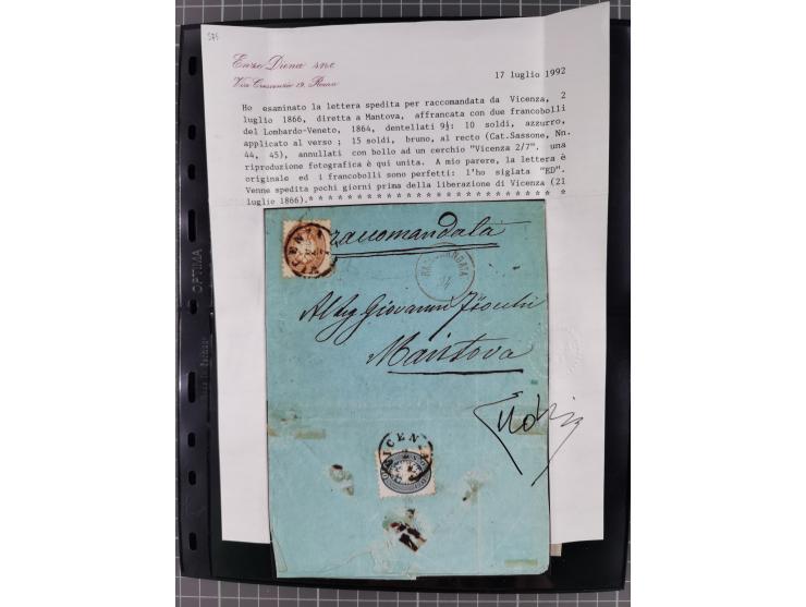 1850/64, rund 170 Briefe, Postscheine und einige Briefteile, dabei viele seltene Stempel, Farb- und Mehrfachfrankaturen, Eins