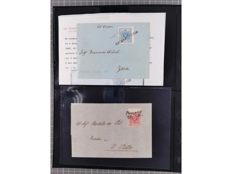 1850/64, rund 170 Briefe, Postscheine und einige Briefteile, dabei viele seltene Stempel, Farb- und Mehrfachfrankaturen, Eins