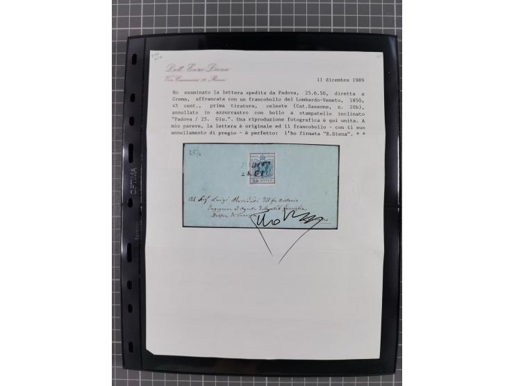 1850/64, rund 170 Briefe, Postscheine und einige Briefteile, dabei viele seltene Stempel, Farb- und Mehrfachfrankaturen, Eins