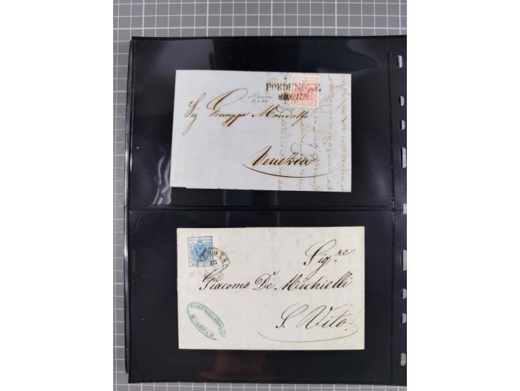 1850/64, rund 170 Briefe, Postscheine und einige Briefteile, dabei viele seltene Stempel, Farb- und Mehrfachfrankaturen, Eins