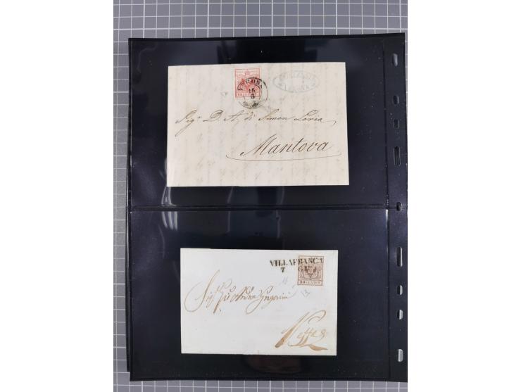 1850/64, rund 170 Briefe, Postscheine und einige Briefteile, dabei viele seltene Stempel, Farb- und Mehrfachfrankaturen, Eins