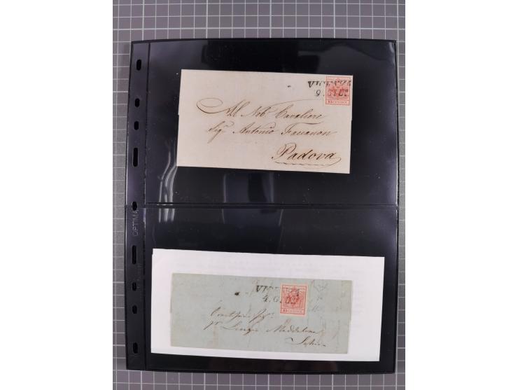 1850/64, rund 170 Briefe, Postscheine und einige Briefteile, dabei viele seltene Stempel, Farb- und Mehrfachfrankaturen, Eins