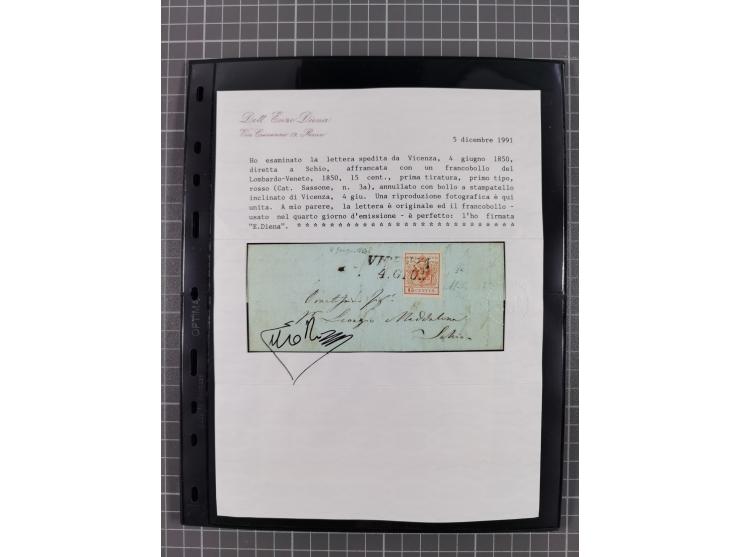 1850/64, rund 170 Briefe, Postscheine und einige Briefteile, dabei viele seltene Stempel, Farb- und Mehrfachfrankaturen, Eins