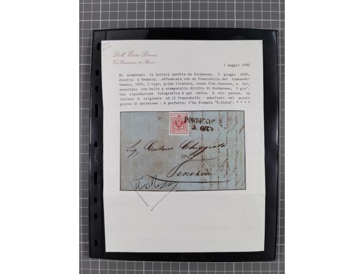 1850/64, rund 170 Briefe, Postscheine und einige Briefteile, dabei viele seltene Stempel, Farb- und Mehrfachfrankaturen, Eins