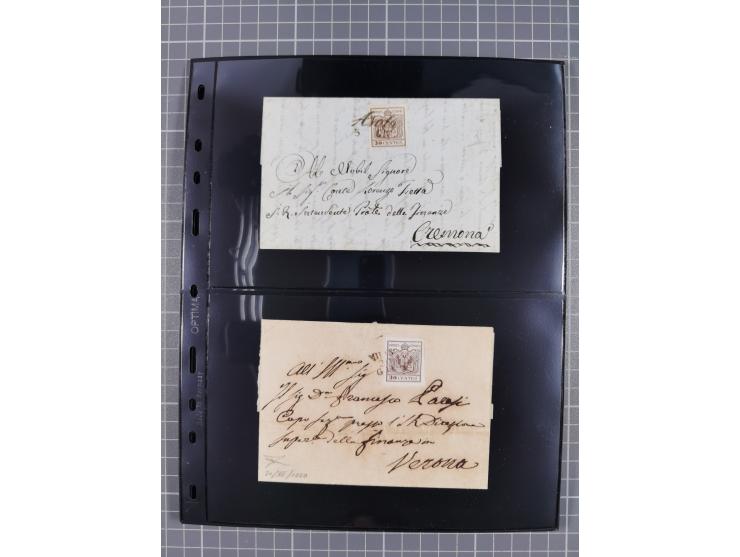 1850/64, rund 170 Briefe, Postscheine und einige Briefteile, dabei viele seltene Stempel, Farb- und Mehrfachfrankaturen, Eins