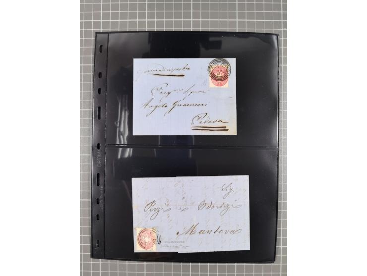 1850/64, rund 170 Briefe, Postscheine und einige Briefteile, dabei viele seltene Stempel, Farb- und Mehrfachfrankaturen, Eins