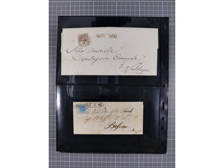 1850/64, rund 170 Briefe, Postscheine und einige Briefteile, dabei viele seltene Stempel, Farb- und Mehrfachfrankaturen, Eins