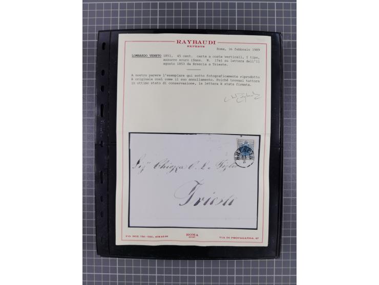 1850/64, rund 170 Briefe, Postscheine und einige Briefteile, dabei viele seltene Stempel, Farb- und Mehrfachfrankaturen, Eins