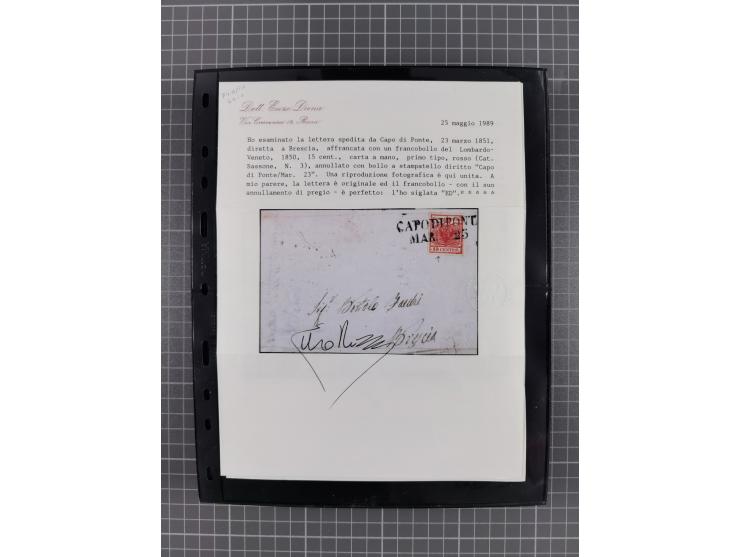 1850/64, rund 170 Briefe, Postscheine und einige Briefteile, dabei viele seltene Stempel, Farb- und Mehrfachfrankaturen, Eins