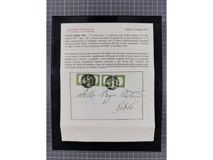 1850/64, rund 170 Briefe, Postscheine und einige Briefteile, dabei viele seltene Stempel, Farb- und Mehrfachfrankaturen, Eins