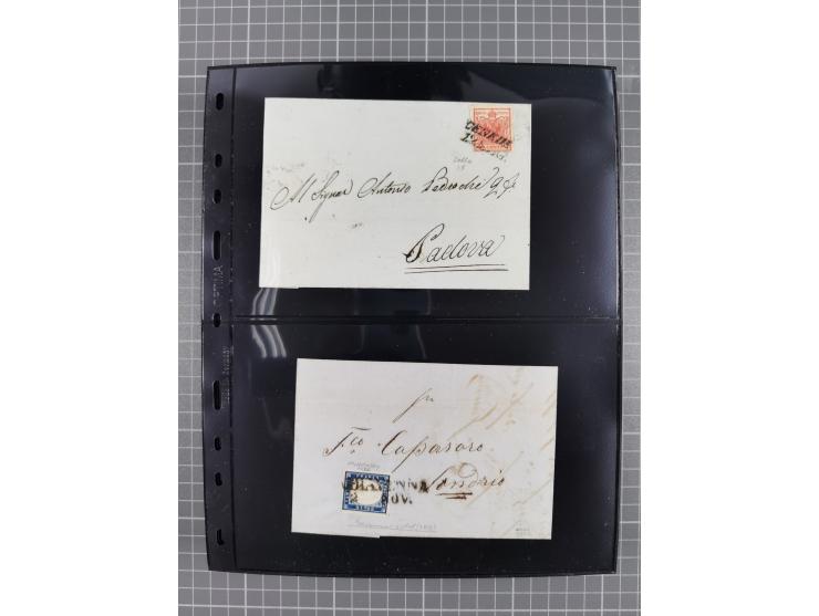 1850/64, rund 170 Briefe, Postscheine und einige Briefteile, dabei viele seltene Stempel, Farb- und Mehrfachfrankaturen, Eins