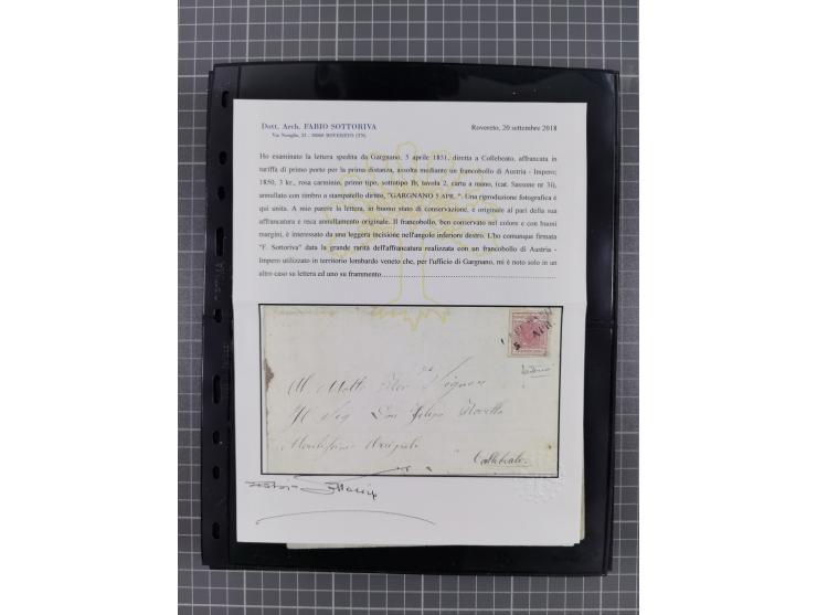 1850/64, rund 170 Briefe, Postscheine und einige Briefteile, dabei viele seltene Stempel, Farb- und Mehrfachfrankaturen, Eins