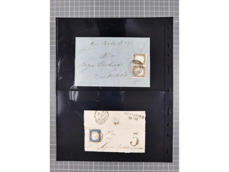 1850/64, rund 170 Briefe, Postscheine und einige Briefteile, dabei viele seltene Stempel, Farb- und Mehrfachfrankaturen, Eins