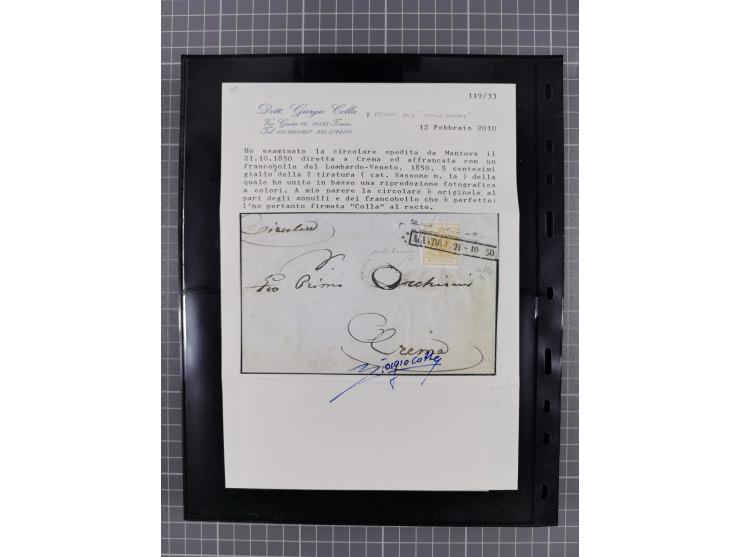 1850/64, rund 170 Briefe, Postscheine und einige Briefteile, dabei viele seltene Stempel, Farb- und Mehrfachfrankaturen, Eins