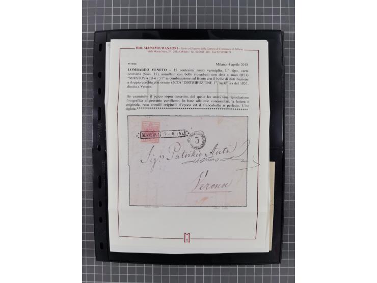 1850/64, rund 170 Briefe, Postscheine und einige Briefteile, dabei viele seltene Stempel, Farb- und Mehrfachfrankaturen, Eins