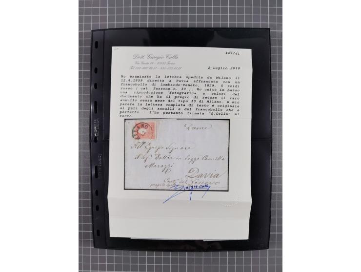 1850/64, rund 170 Briefe, Postscheine und einige Briefteile, dabei viele seltene Stempel, Farb- und Mehrfachfrankaturen, Eins