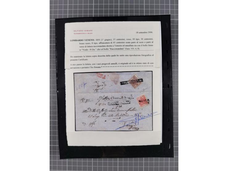 1850/64, rund 170 Briefe, Postscheine und einige Briefteile, dabei viele seltene Stempel, Farb- und Mehrfachfrankaturen, Eins