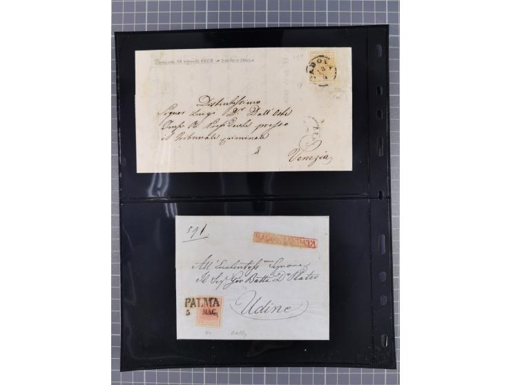 1850/64, rund 170 Briefe, Postscheine und einige Briefteile, dabei viele seltene Stempel, Farb- und Mehrfachfrankaturen, Eins