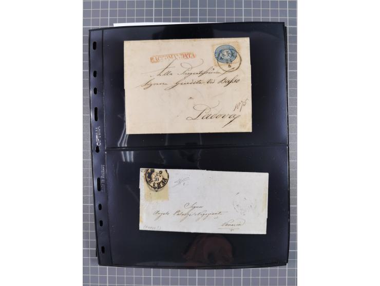 1850/64, rund 170 Briefe, Postscheine und einige Briefteile, dabei viele seltene Stempel, Farb- und Mehrfachfrankaturen, Eins