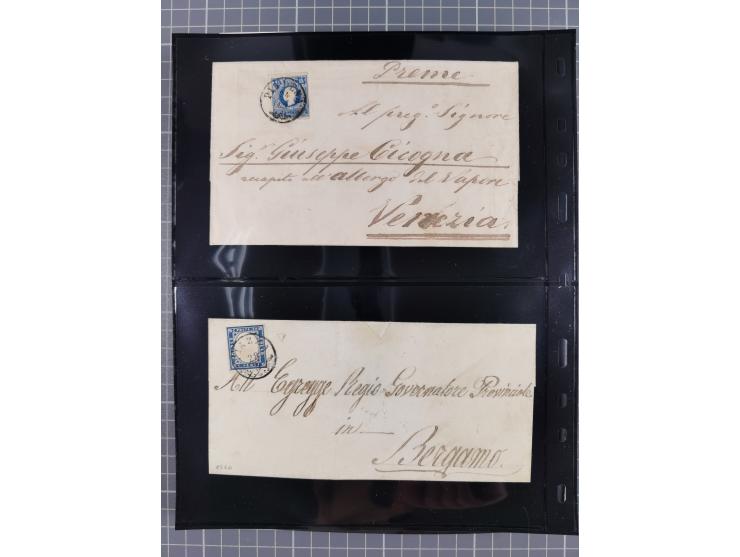 1850/64, rund 170 Briefe, Postscheine und einige Briefteile, dabei viele seltene Stempel, Farb- und Mehrfachfrankaturen, Eins