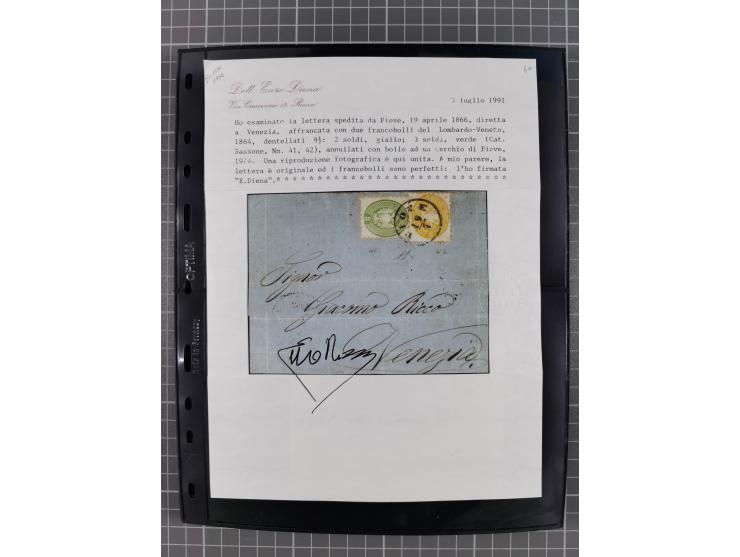 1850/64, rund 170 Briefe, Postscheine und einige Briefteile, dabei viele seltene Stempel, Farb- und Mehrfachfrankaturen, Eins