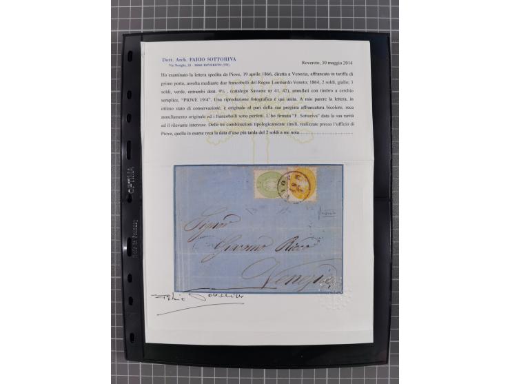 1850/64, rund 170 Briefe, Postscheine und einige Briefteile, dabei viele seltene Stempel, Farb- und Mehrfachfrankaturen, Eins