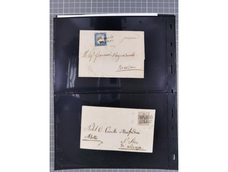 1850/64, rund 170 Briefe, Postscheine und einige Briefteile, dabei viele seltene Stempel, Farb- und Mehrfachfrankaturen, Eins