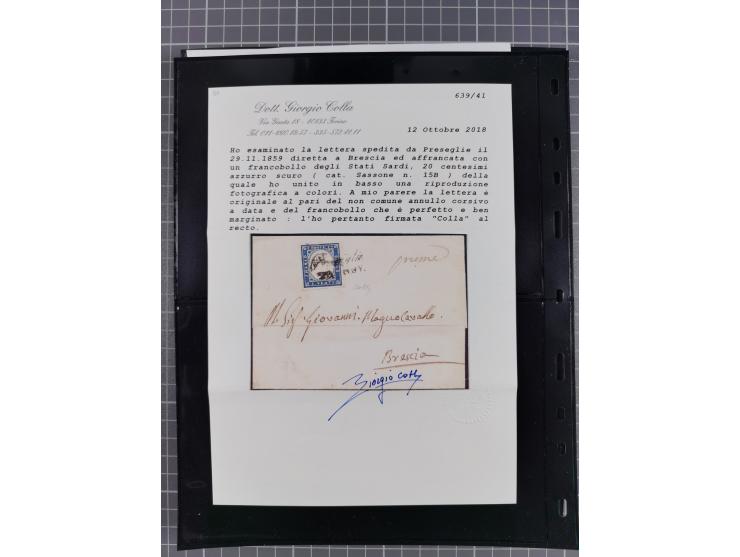 1850/64, rund 170 Briefe, Postscheine und einige Briefteile, dabei viele seltene Stempel, Farb- und Mehrfachfrankaturen, Eins