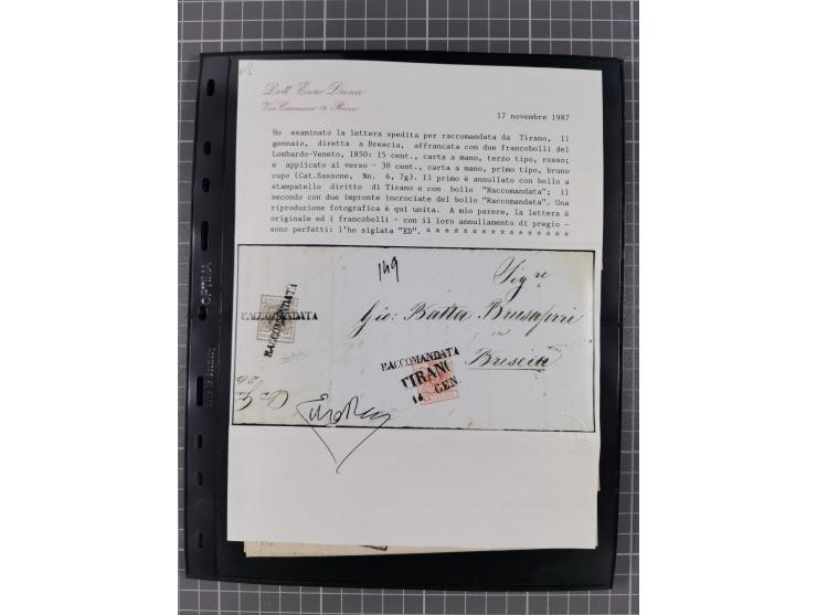 1850/64, rund 170 Briefe, Postscheine und einige Briefteile, dabei viele seltene Stempel, Farb- und Mehrfachfrankaturen, Eins