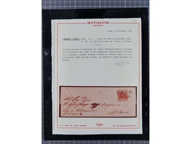 1850/64, rund 170 Briefe, Postscheine und einige Briefteile, dabei viele seltene Stempel, Farb- und Mehrfachfrankaturen, Eins