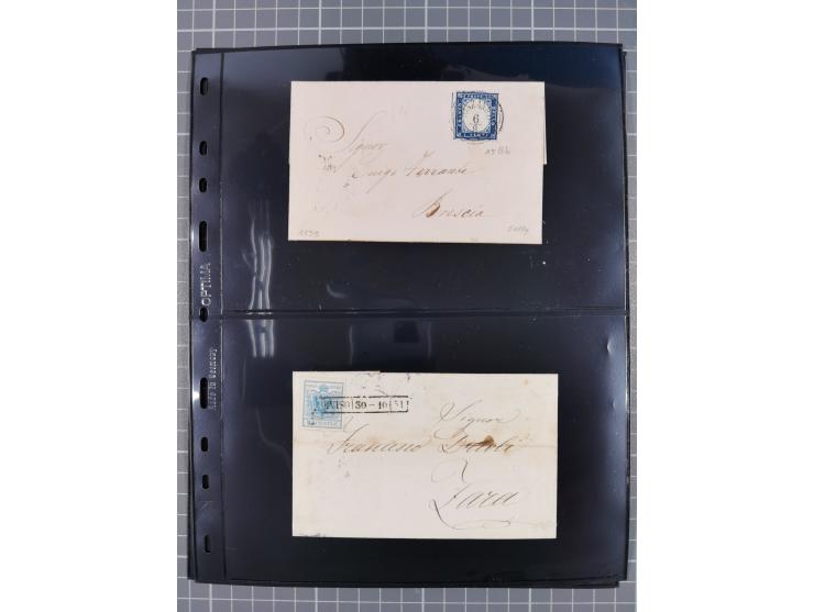 1850/64, rund 170 Briefe, Postscheine und einige Briefteile, dabei viele seltene Stempel, Farb- und Mehrfachfrankaturen, Eins