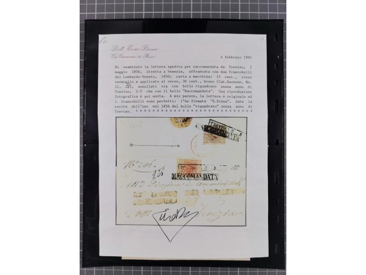 1850/64, rund 170 Briefe, Postscheine und einige Briefteile, dabei viele seltene Stempel, Farb- und Mehrfachfrankaturen, Eins