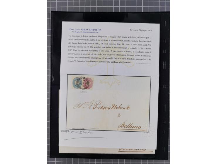 1850/64, rund 170 Briefe, Postscheine und einige Briefteile, dabei viele seltene Stempel, Farb- und Mehrfachfrankaturen, Eins