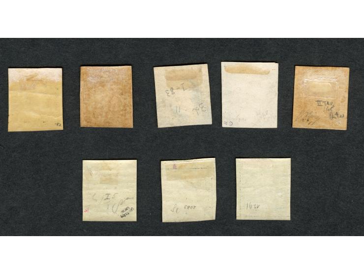 1859 Ferdinand II collection of over 100 mint and used stamps, neatly arranged by denomination, a solid study of the issue wi